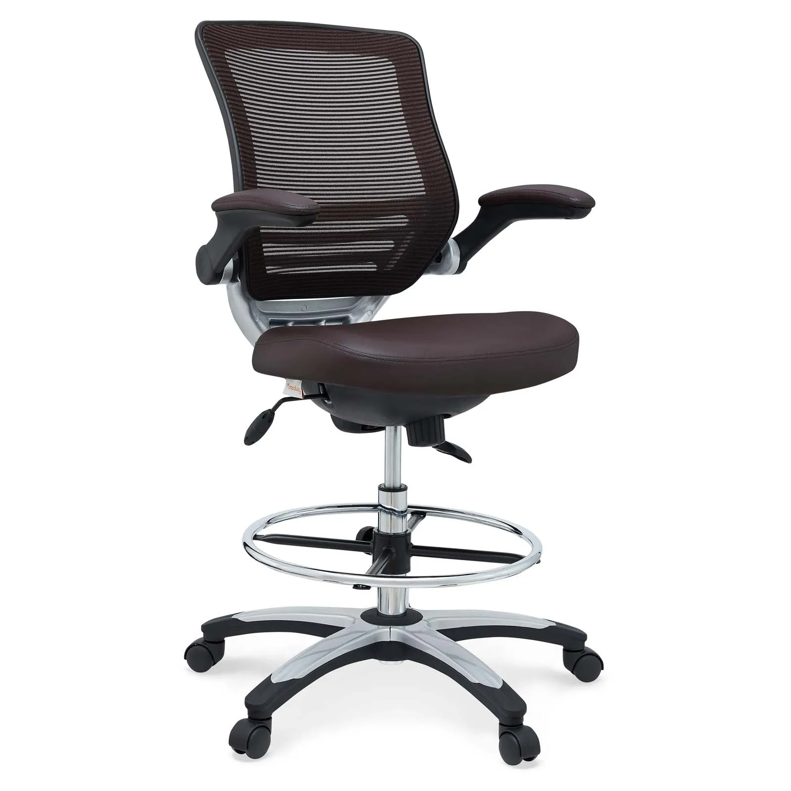 Reception Ergonomic edge Vinyl Drafting Chair With Leg Support -  Drafting Stool Office Chair With excellent Back Support