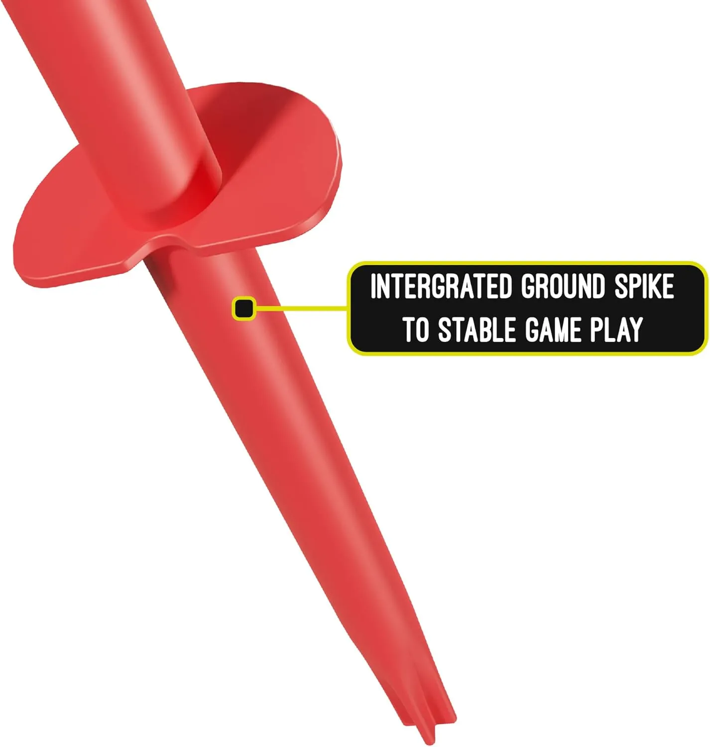 Red and Yellow | Outdoor Activities | Traditional Pole in The Ground Set | Real Tennis Ball and 2 Championship Bats | Suitable for Everyone 5 Years 