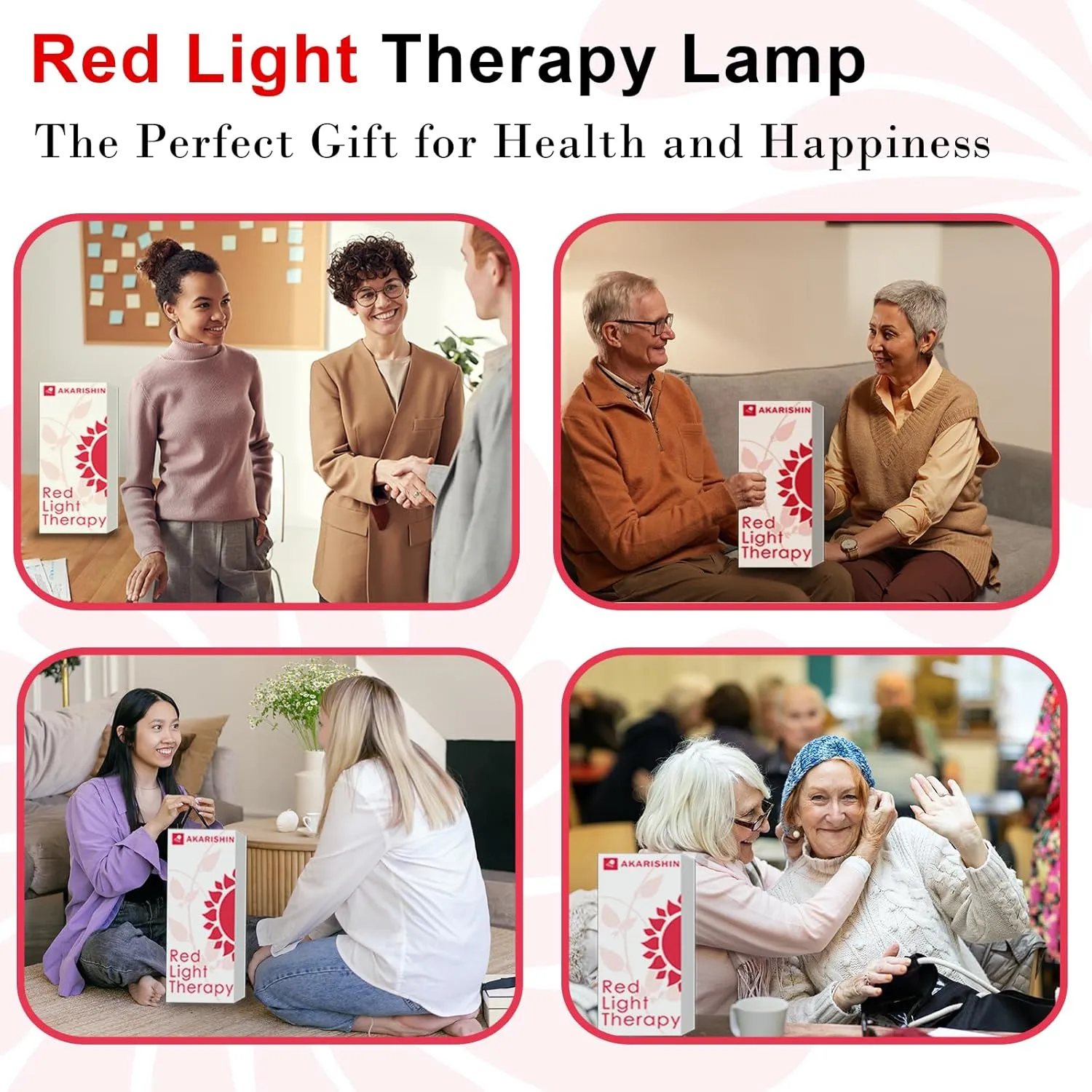 Red Light Therapy Lamp with Adjustable Stand, Timer, Height, Brightness - 660nm, 660nm 850nm, 660Nm 940nm- Effective for Body and Skin Vitality, 3-Head,White,27W