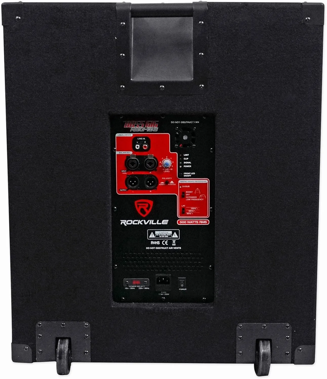 Rockville RBG18S 18" 2000W Active Powered PA Subwoofer W/Dsp Limiter Pro/DJ