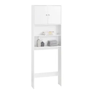 Rootz MDF Storage Cabinet - Shelving Unit - Closet - Easy Access & Storage Space - 65x182x20cm - Wall Mountable - Moisture-Protected