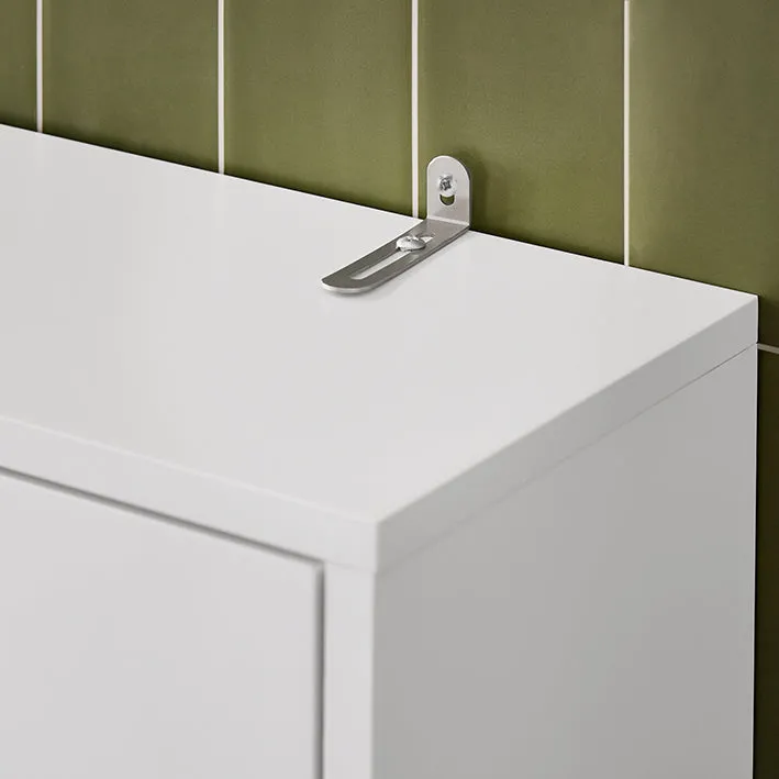 Rootz MDF Storage Cabinet - Shelving Unit - Closet - Easy Access & Storage Space - 65x182x20cm - Wall Mountable - Moisture-Protected