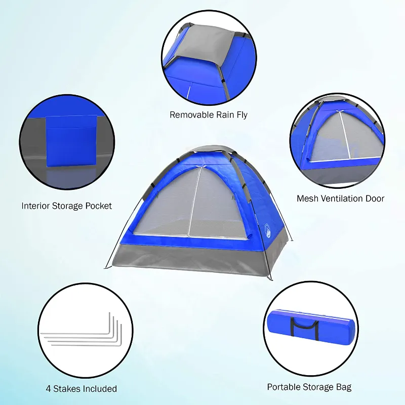 Rynx | 2 Person Lightweight Dome Tent With Rainfly & Carry Bag