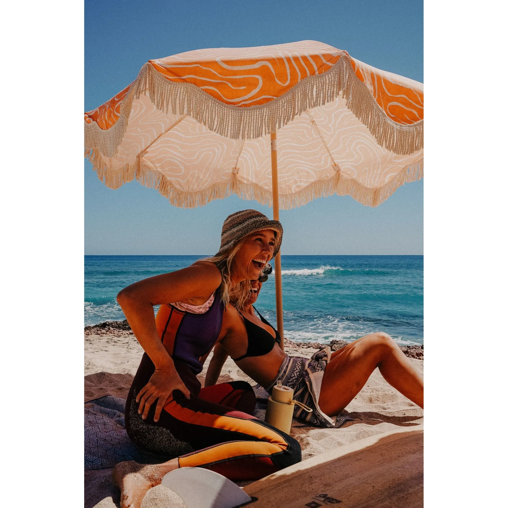 Salty Shadows Earth Beach Umbrella