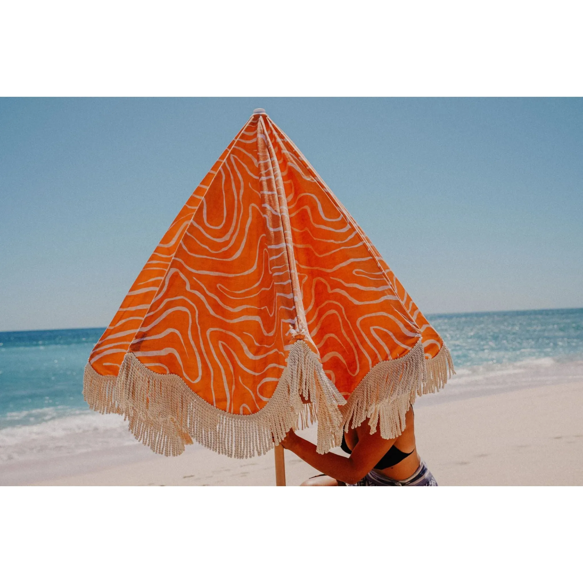 Salty Shadows Earth Beach Umbrella