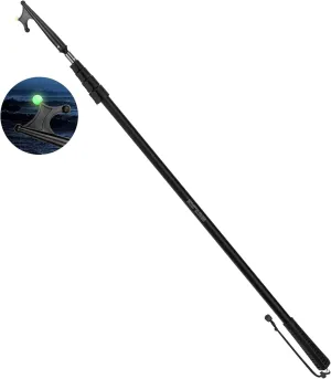 SAN LIKE Telescopic Boat Hook - 4 Stage Aluminum Alloy Boat Hook for Docking 17.8 Feet Durable Rust-Resistant Telescoping Boat Hook Pole with Luminous Bead Boating Push Pole for Docking Black