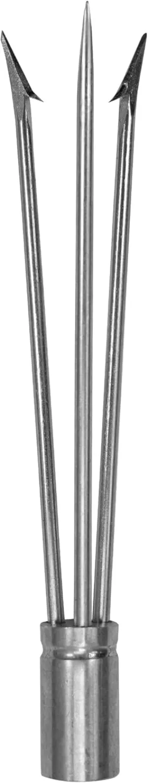Scuba Choice 6" Stainless Steel Spearfishing Pole Spear Tip, 3-Prong Paralyzer Head with Barbs, 7mm Thread, Durable Replacement for Spearguns, Palantic 3" Speargun Tip Compatible