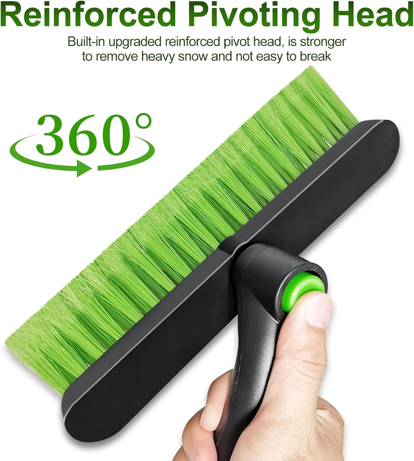 SEAAES Ice Scraper with Snow Brush for Car Windshield, Upgraded Extendable Snow Brush with Foam Grip for Truck SUV Vehicle Windows