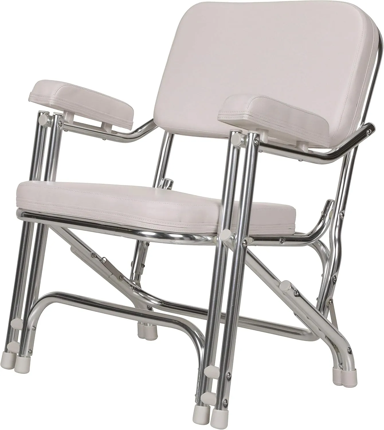 Seachoice Folding Marine Vinyl Deck Chair (White)