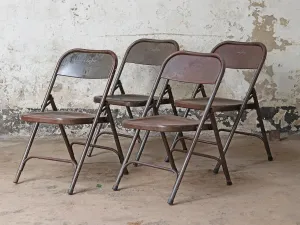 Set Of 12 Rustic Vintage Chairs