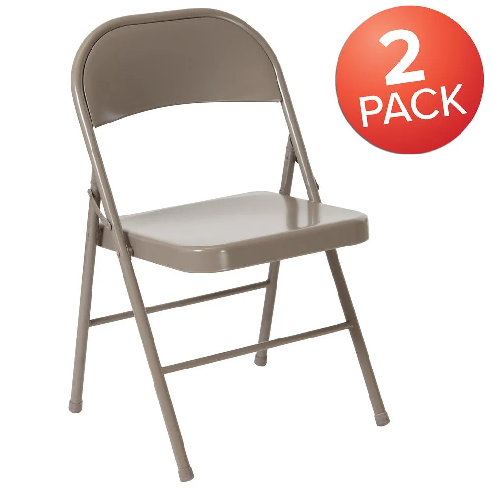 Set of 2 Metal Folding Chairs - Flash Furniture