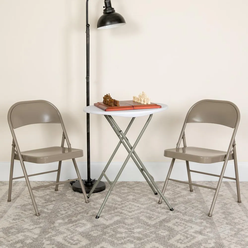 Set of 2 Metal Folding Chairs - Flash Furniture