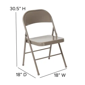 Set of 2 Metal Folding Chairs - Flash Furniture