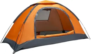Single Tent Pop Up Ultralight Dome Tent 4 Seasons Waterproof & 210T Oxford Fabric Water Resistant/Wind Resistance,Sturdy Fiberglass Pole&Ground Spikes