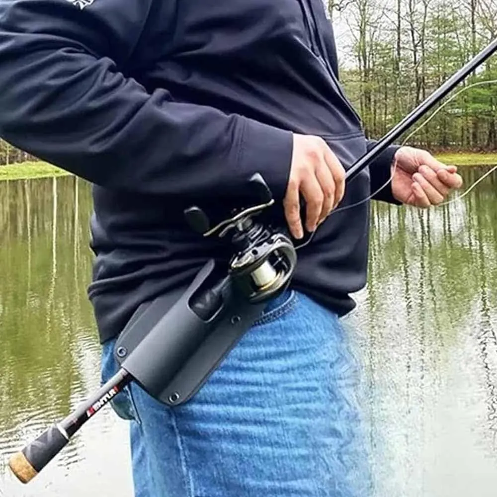 Slip-in Fishing Rod Holder Belt – Hands-Free Rod Waist Holster for Shore Fishing, Surfcasting & Bank Fishing, Quick Draw Waist Belt Gear,Durable & Lightweight Design for Anglers