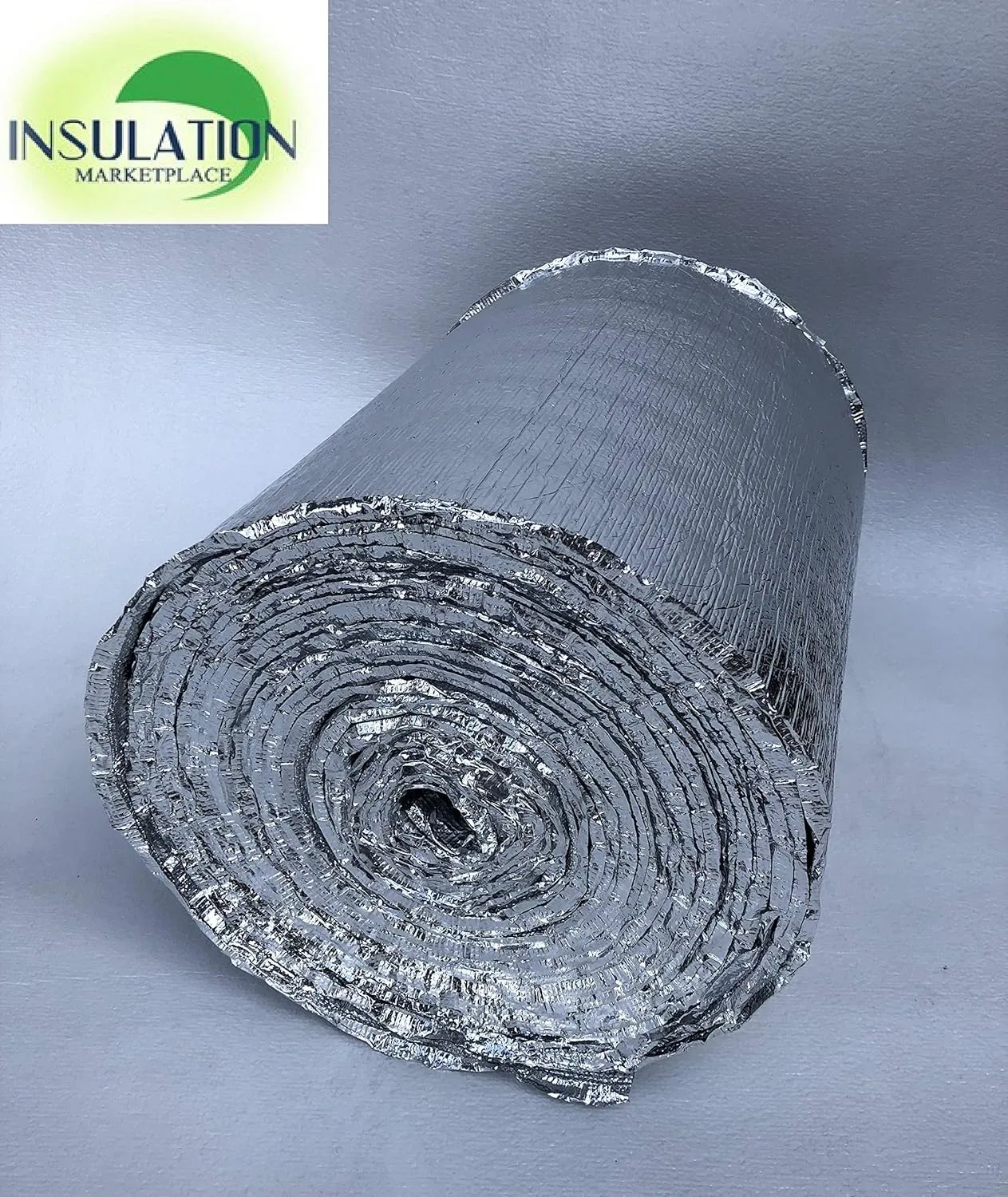 SmartSHIELD -5mm 24''X50ft Reflective Insulation Roll, Foam Core Radiant Barrier, Heat-Cold Shield, Thermal Foil Insulation - Pure Aluminum