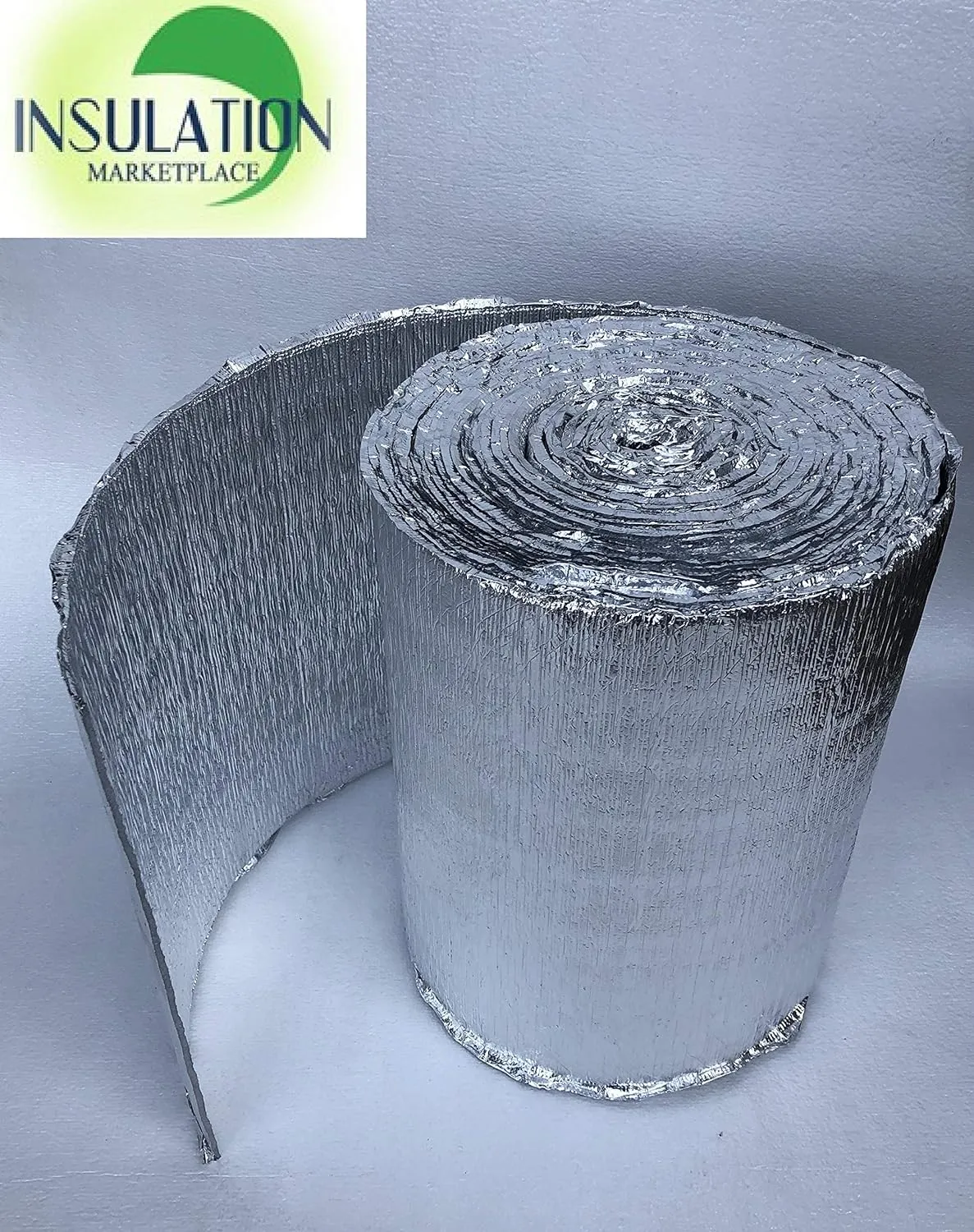 SmartSHIELD -5mm 24''X50ft Reflective Insulation Roll, Foam Core Radiant Barrier, Heat-Cold Shield, Thermal Foil Insulation - Pure Aluminum