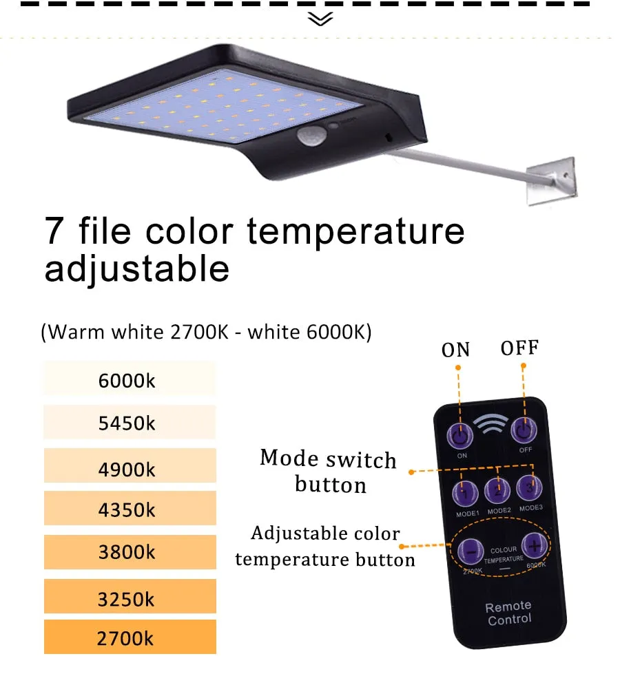 Solar Lights Three Lighting Modes With Remote Controller