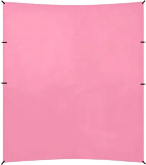 Solid Color Pure Plain Hot Pink Foldable Beach Canopy UPF50 Water-Resistant Large Sun Shade with Sand Shovel for Camping, Fishing, Backyard Fun
