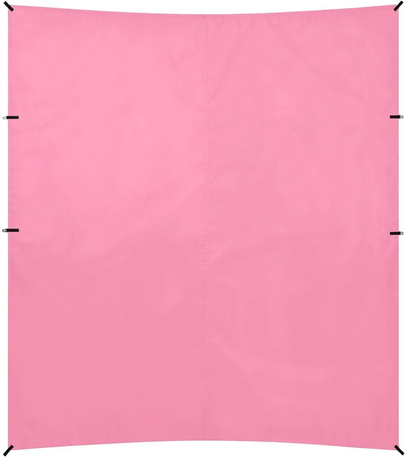 Solid Color Pure Plain Hot Pink Foldable Beach Canopy UPF50 Water-Resistant Large Sun Shade with Sand Shovel for Camping, Fishing, Backyard Fun