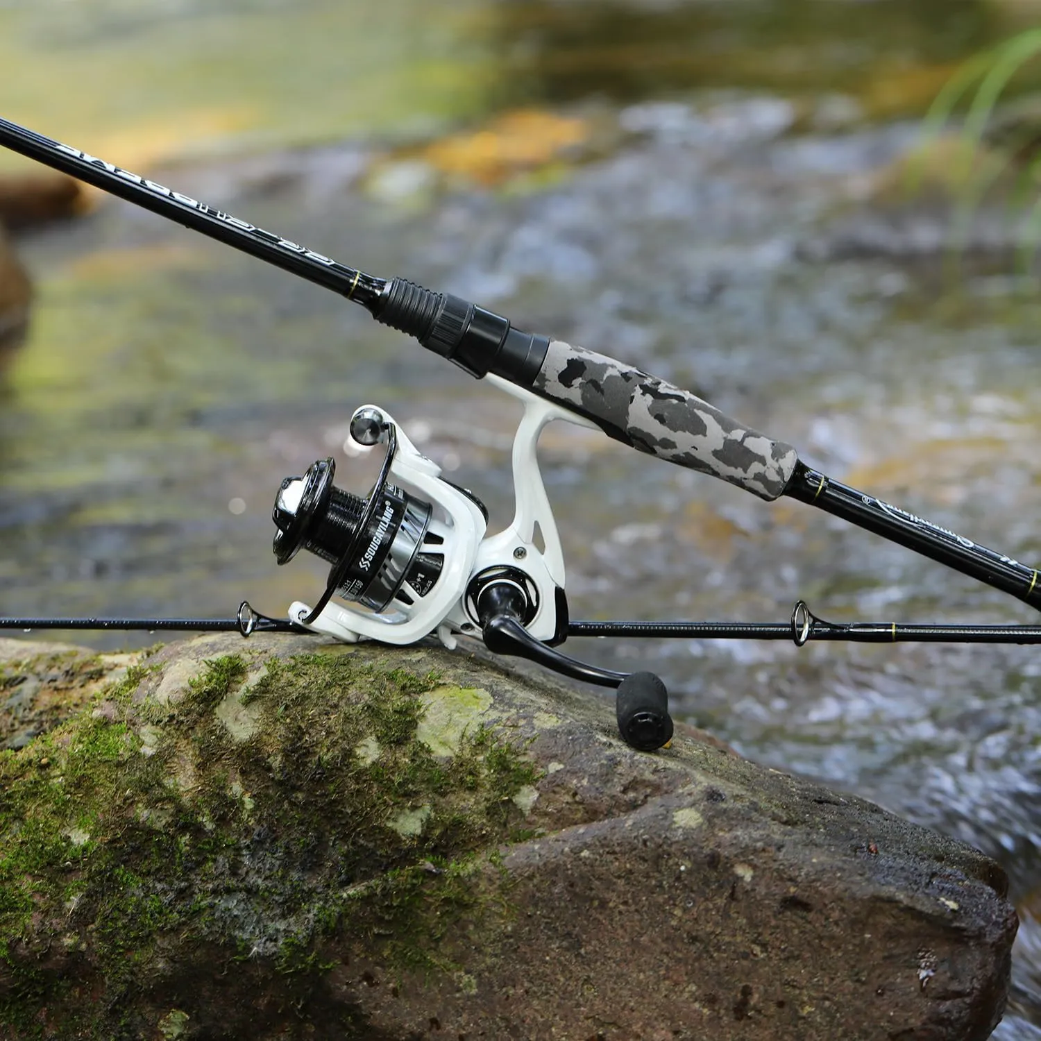 Sougayilang Fishing Rod and Reel Combo, Stainless Steel Guides Fishing Pole with Spinning Reel Combo for Bass Fishing