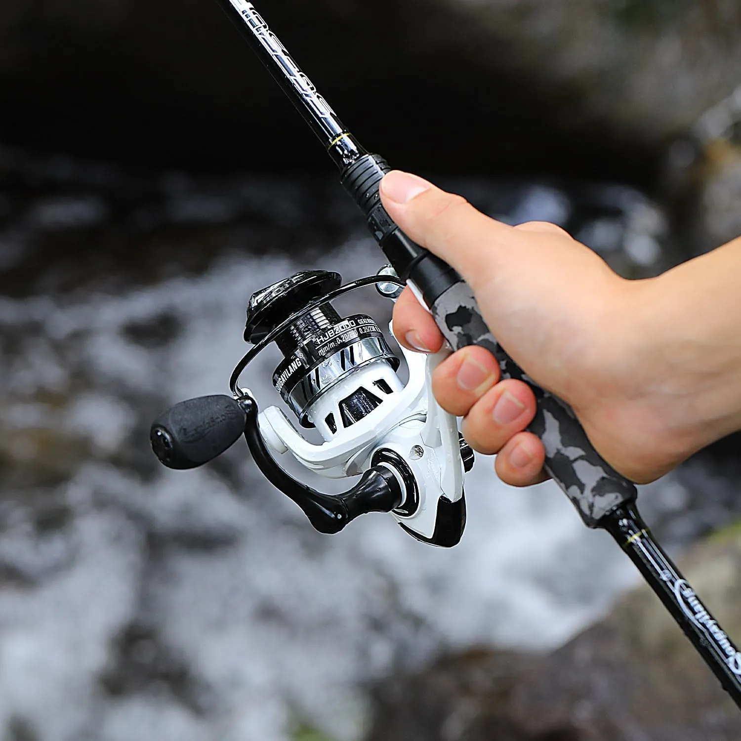 Sougayilang Fishing Rod and Reel Combo, Stainless Steel Guides Fishing Pole with Spinning Reel Combo for Bass Fishing