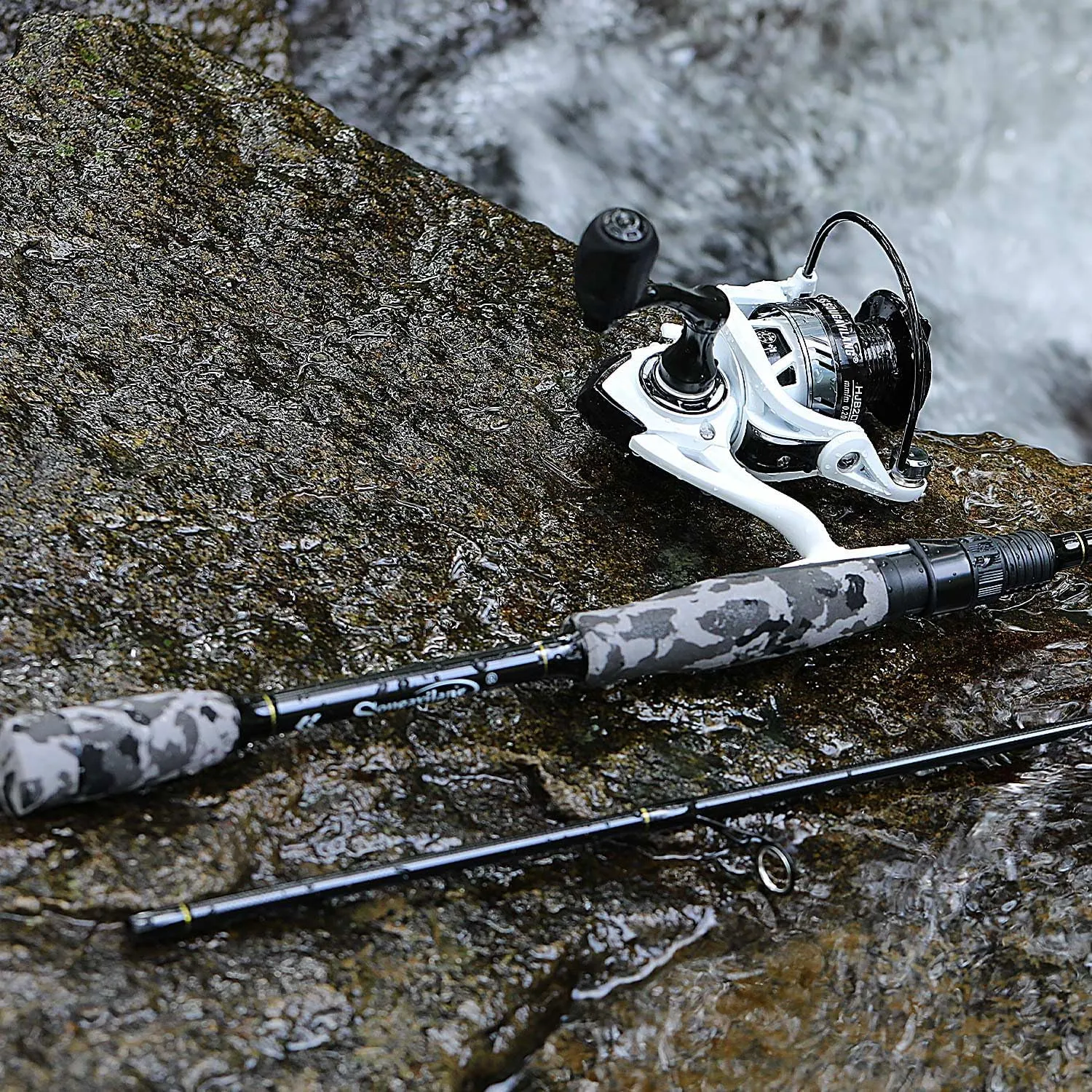 Sougayilang Fishing Rod and Reel Combo, Stainless Steel Guides Fishing Pole with Spinning Reel Combo for Bass Fishing