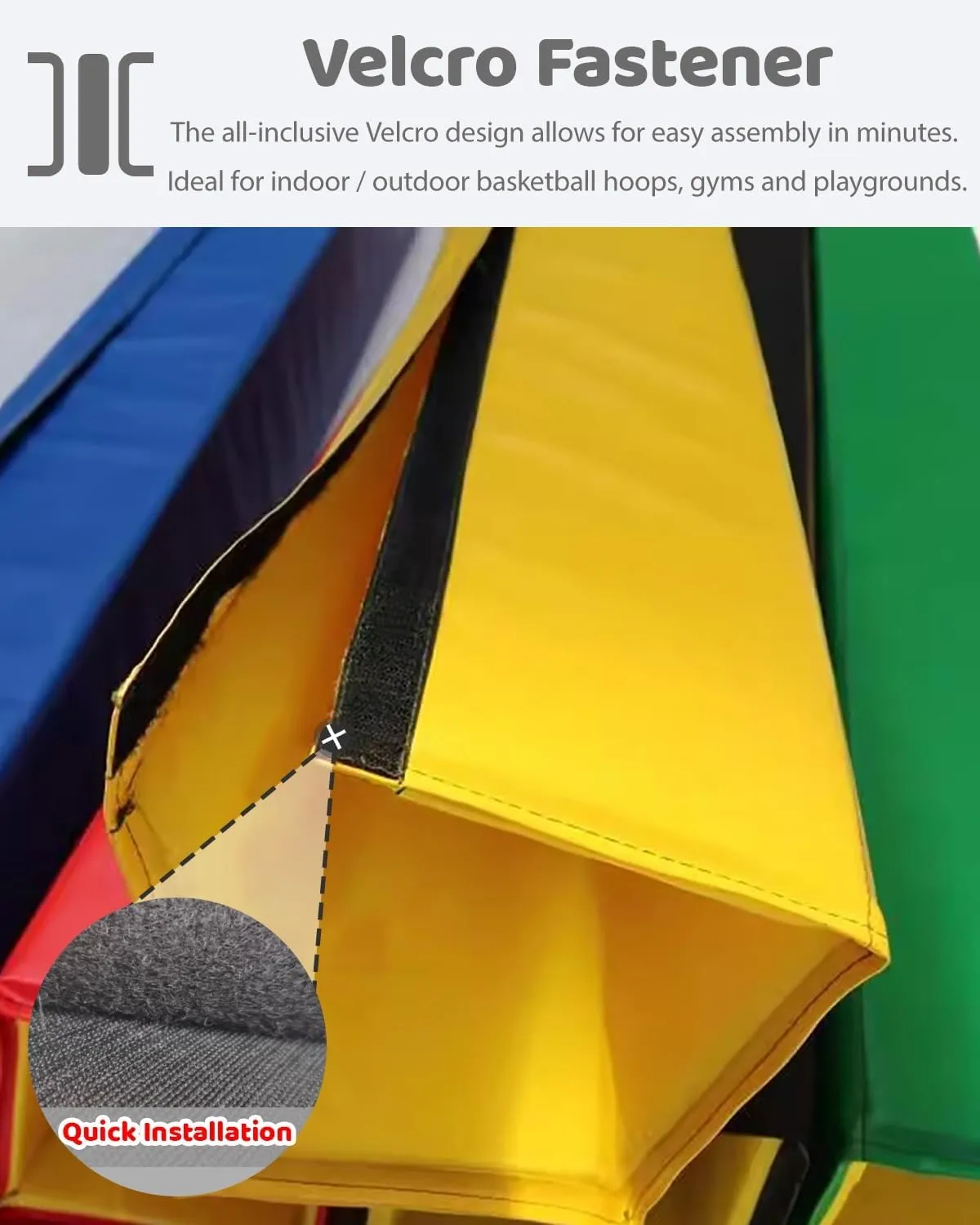 Square Pole Padding 7x7 in for Baskerball, Basement Garage Support Post Pad Collision Barrier, Exterior Pole Cover with Wrap Around Velcro Straps(Yellow,H 72"(6ft))