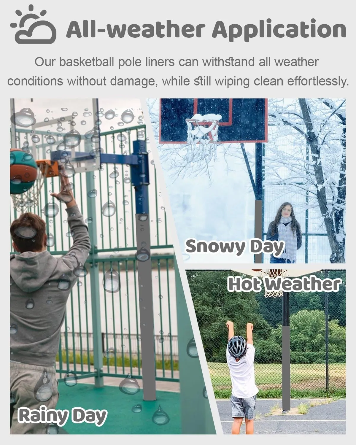 Square Pole Padding 7x7 in for Baskerball, Basement Garage Support Post Pad Collision Barrier, Exterior Pole Cover with Wrap Around Velcro Straps(Yellow,H 72"(6ft))