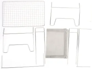 STAINLESS STEEL PORTABLE OUTDOOR FOLDING GRILL BAKING NET BBQ CAMPING, RUST RESISTANT COMPACT PICNIC STOVE