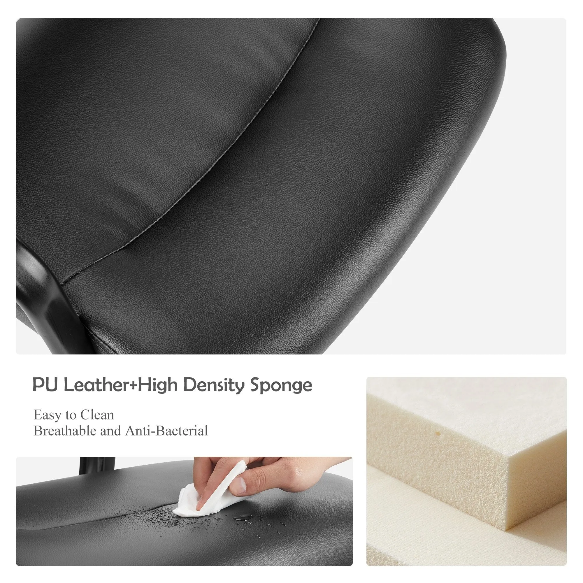 Stationary Office Seating with Padded Arms