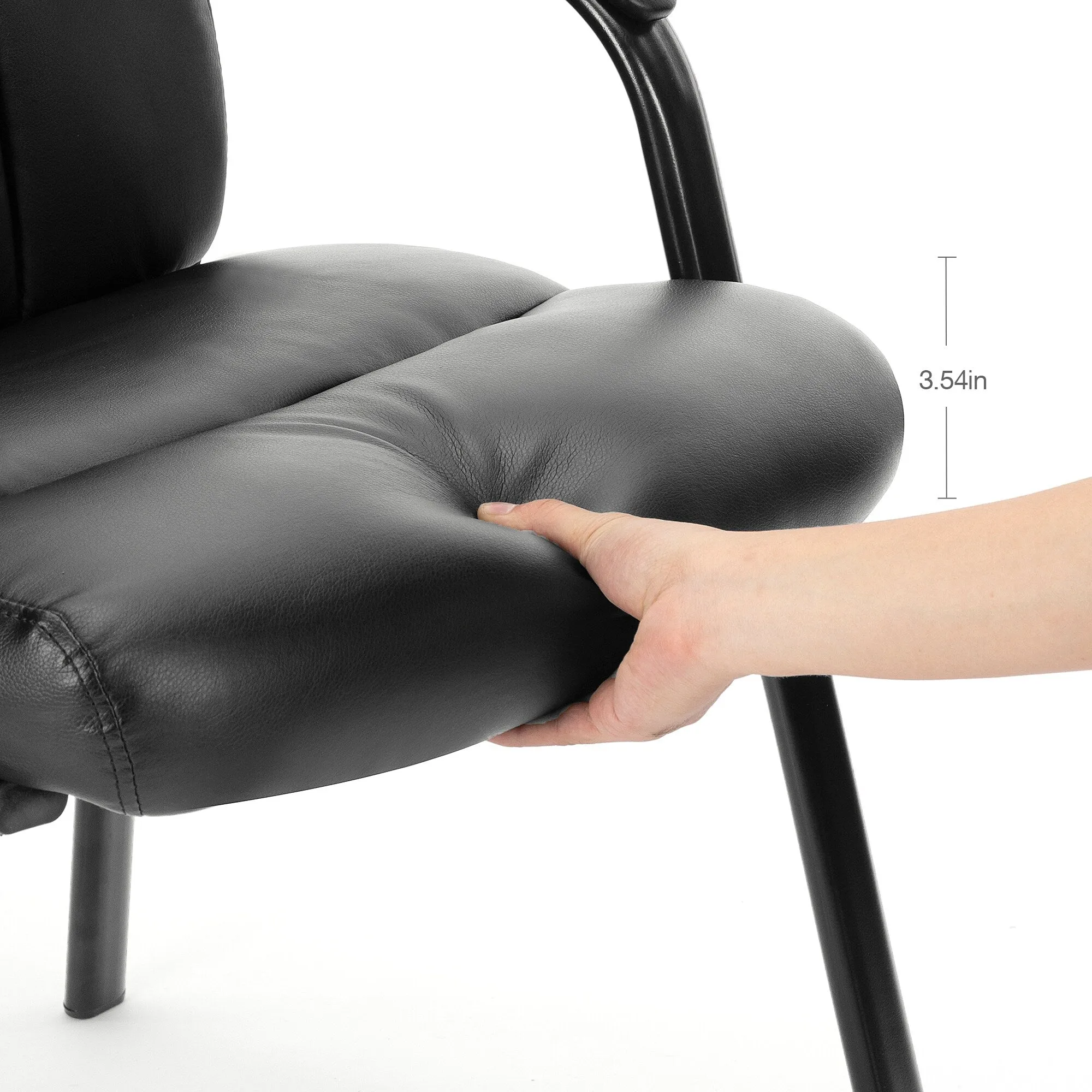 Stationary Office Seating with Padded Arms