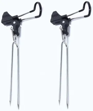 Stedan 2 Pack Fishing Rod Holders, Ground Fishing Rod Pole Brackets, 360 ° Adjustable & Detachable Easy to Carry Folding Fishing Equipment for Fishing on Lakes, Rivers