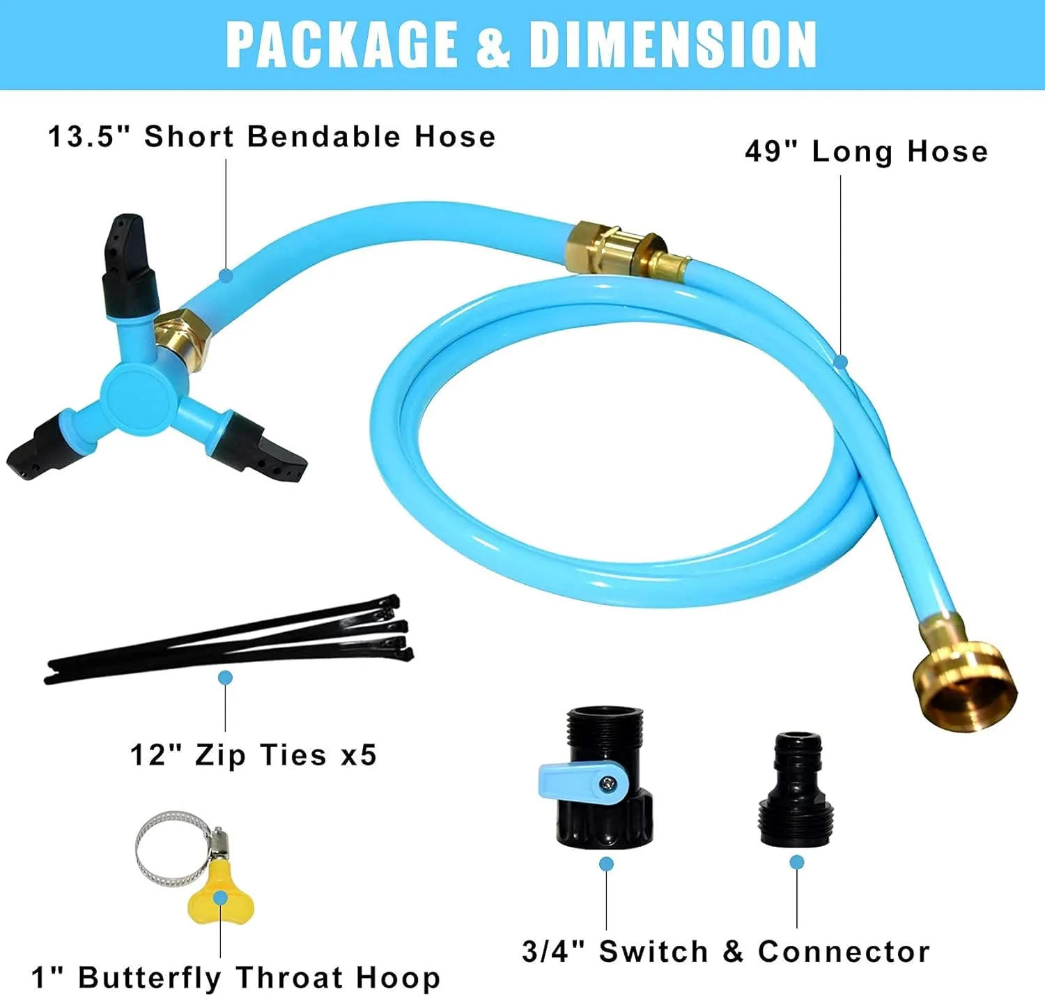 STFLY Trampoline Sprinkler for Kids, Outdoor 360 Degree Whirl Sprinkler Fun Water Park Rotating Sprinkler for Boys Girls Backyard Adjustable Waterwhirl Summer Game Toys