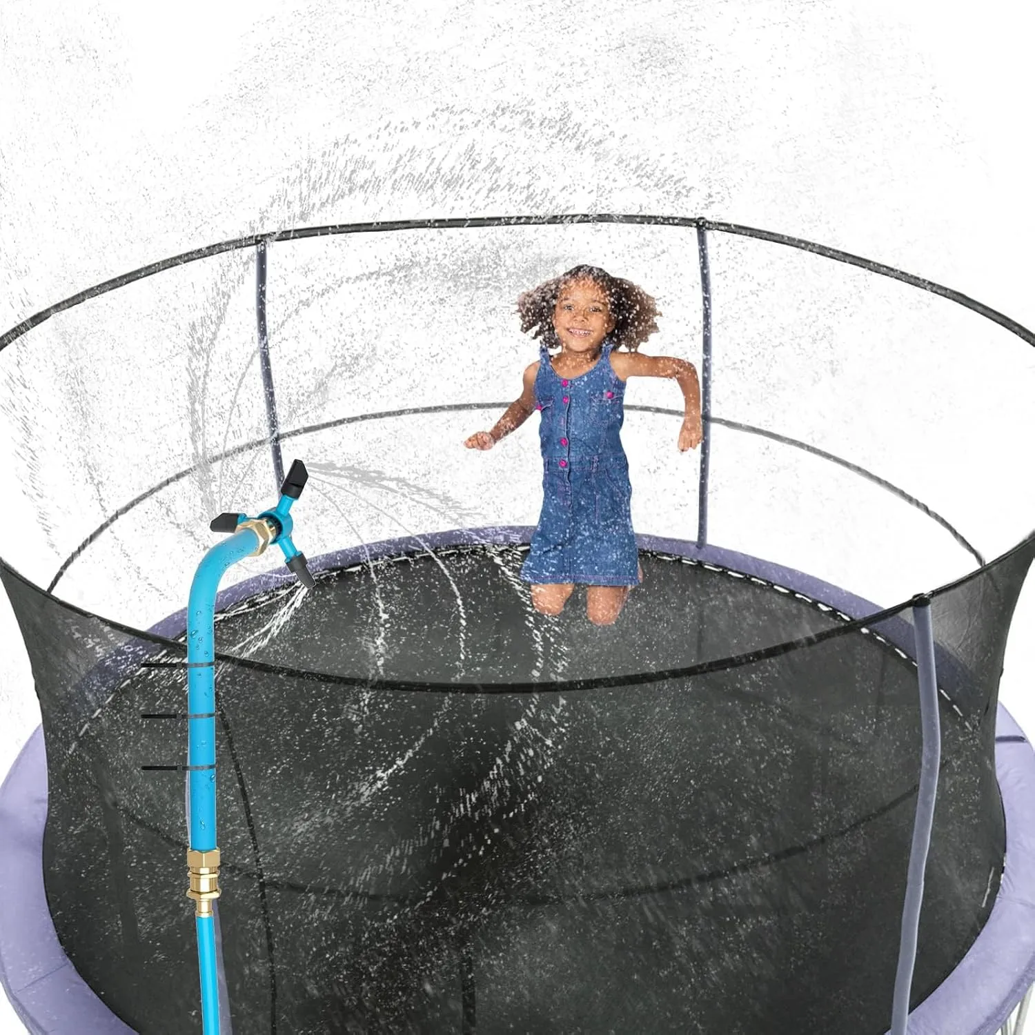 STFLY Trampoline Sprinkler for Kids, Outdoor 360 Degree Whirl Sprinkler Fun Water Park Rotating Sprinkler for Boys Girls Backyard Adjustable Waterwhirl Summer Game Toys
