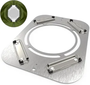 Stove Jack Kit - Clip On Hot Tent Stove Jack, Stainless Steel Pipe Protector, Chimney Hole for Bell Tents, Yurts, Canvas Tent, Camping Stove Accessories