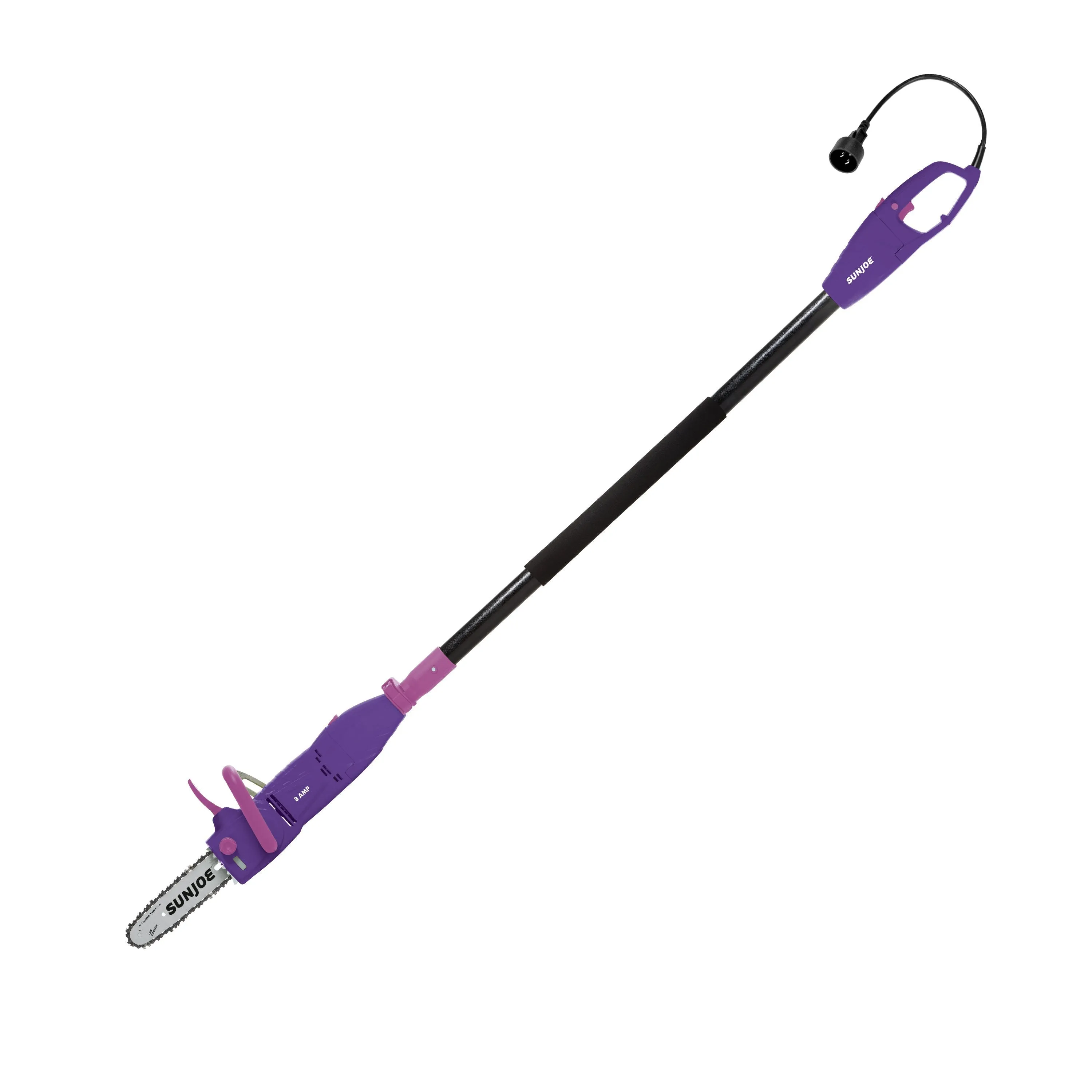 Sun Joe SWJ807E-PRP Electric Convertible Pole Chain Saw | 10 inch | 8.0 Amp (Purple)