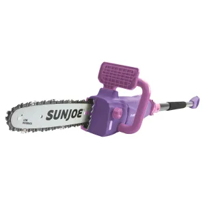 Sun Joe SWJ807E-PRP-RM Electric Convertible Pole Chain Saw | 10 inch | 8.0 Amp (Certified Refurbished, Purple)
