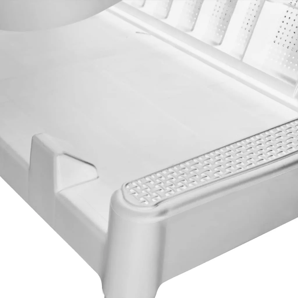 Sun Lounger with Cushion White 73.2"x23.6"x11.4" PPtanning Chair Camping Chairs Recliner Patio Suitable for Garden Courtyard