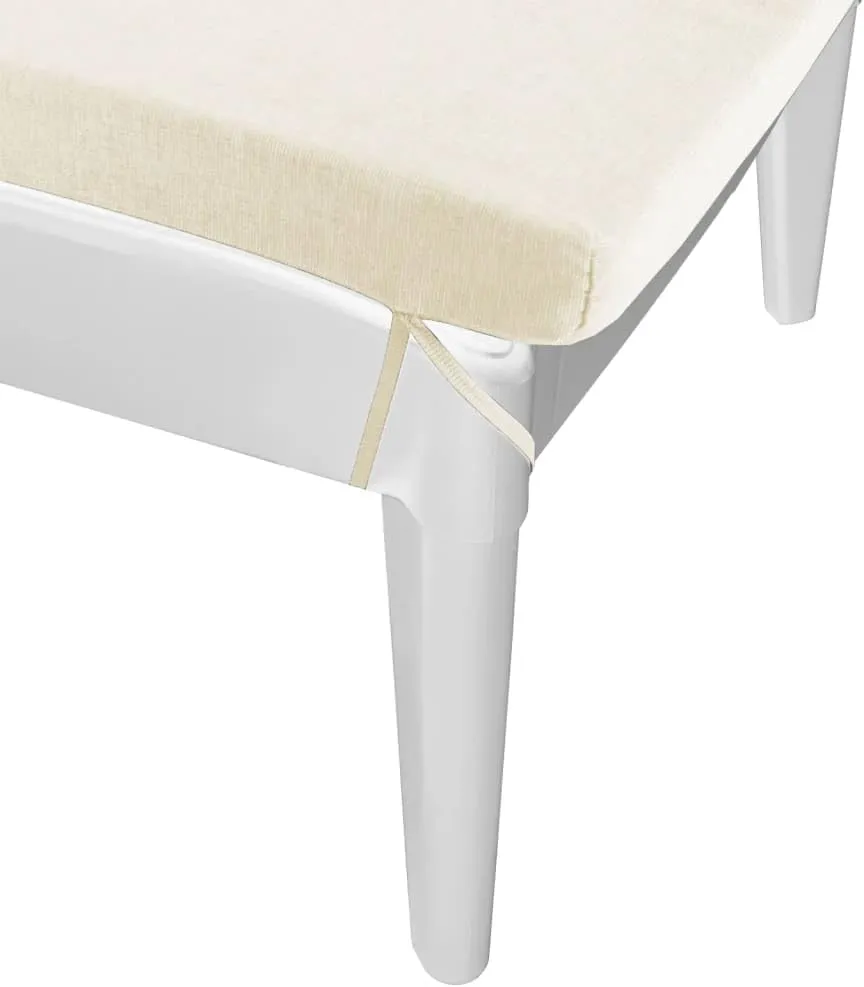 Sun Lounger with Cushion White 73.2"x23.6"x11.4" PPtanning Chair Camping Chairs Recliner Patio Suitable for Garden Courtyard