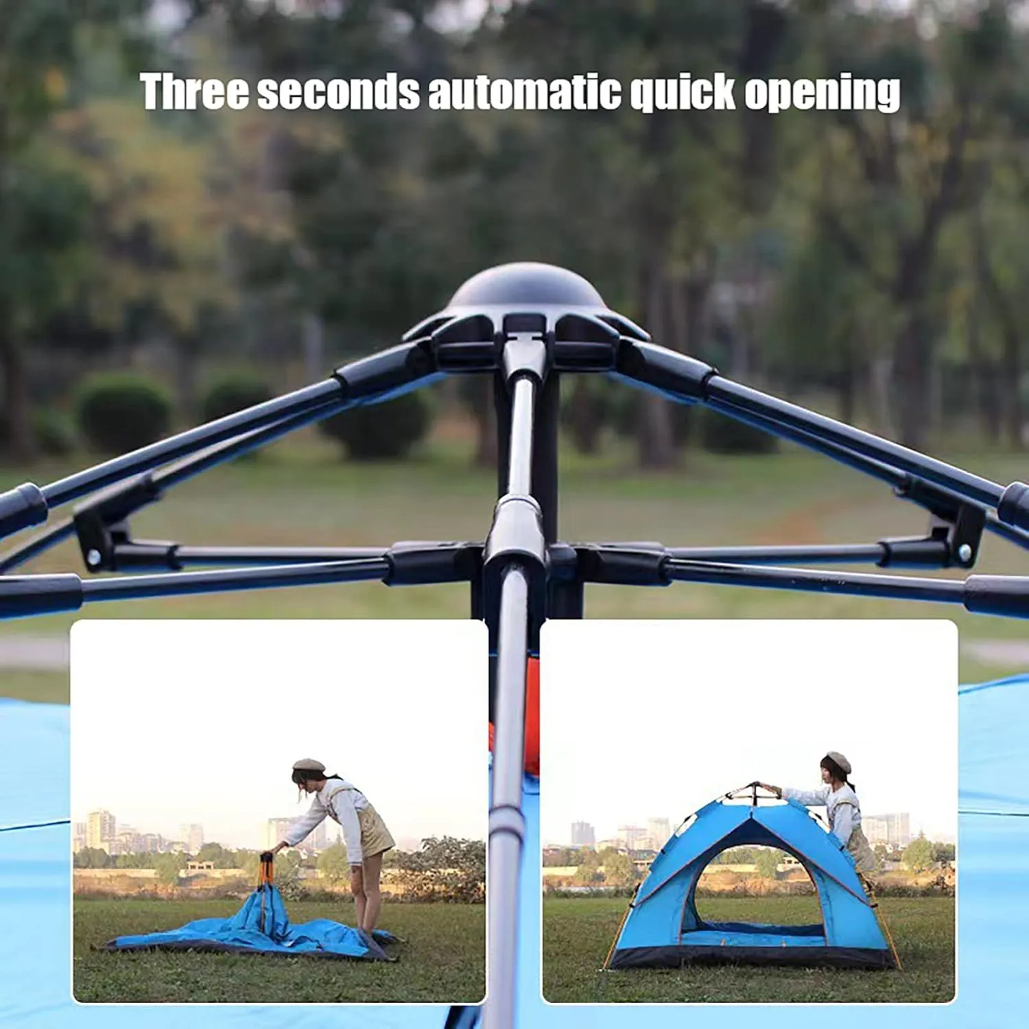 Sun Shelter Canopy Easy Setup, Tent for Camping Waterproof Windproof, Backpacking Tent Lightweight, Family Tents for All Seasons,Portable, for Traveling, Hiking