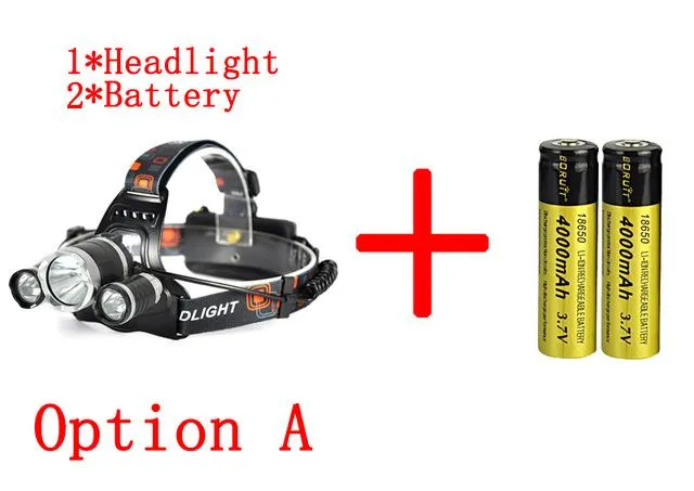 Sunfield 3000LM LED Headlight 4-Mode Headlamp Power Bank Head Torch Hunting Camping Flashlight 18650 Battery Charger Light