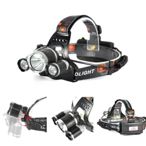 Sunfield 3000LM LED Headlight 4-Mode Headlamp Power Bank Head Torch Hunting Camping Flashlight 18650 Battery Charger Light
