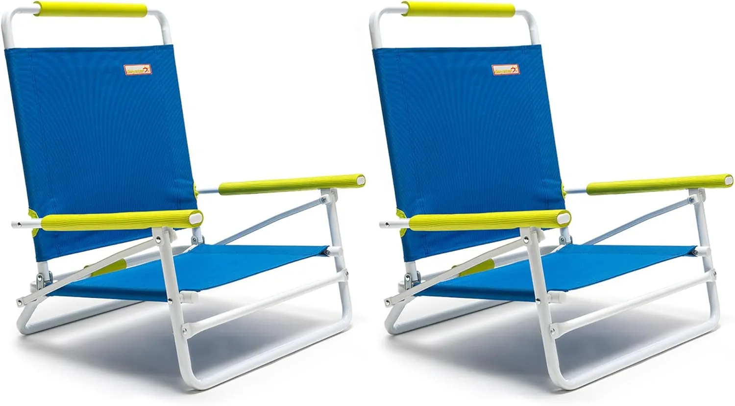 SunnyFeel Low Folding Beach Chair for Adults, Lightweight Beach Chair, Portable Camping Sand Chairs with Hard Armrest, Supports 300lbs for Beach Lawn Concert