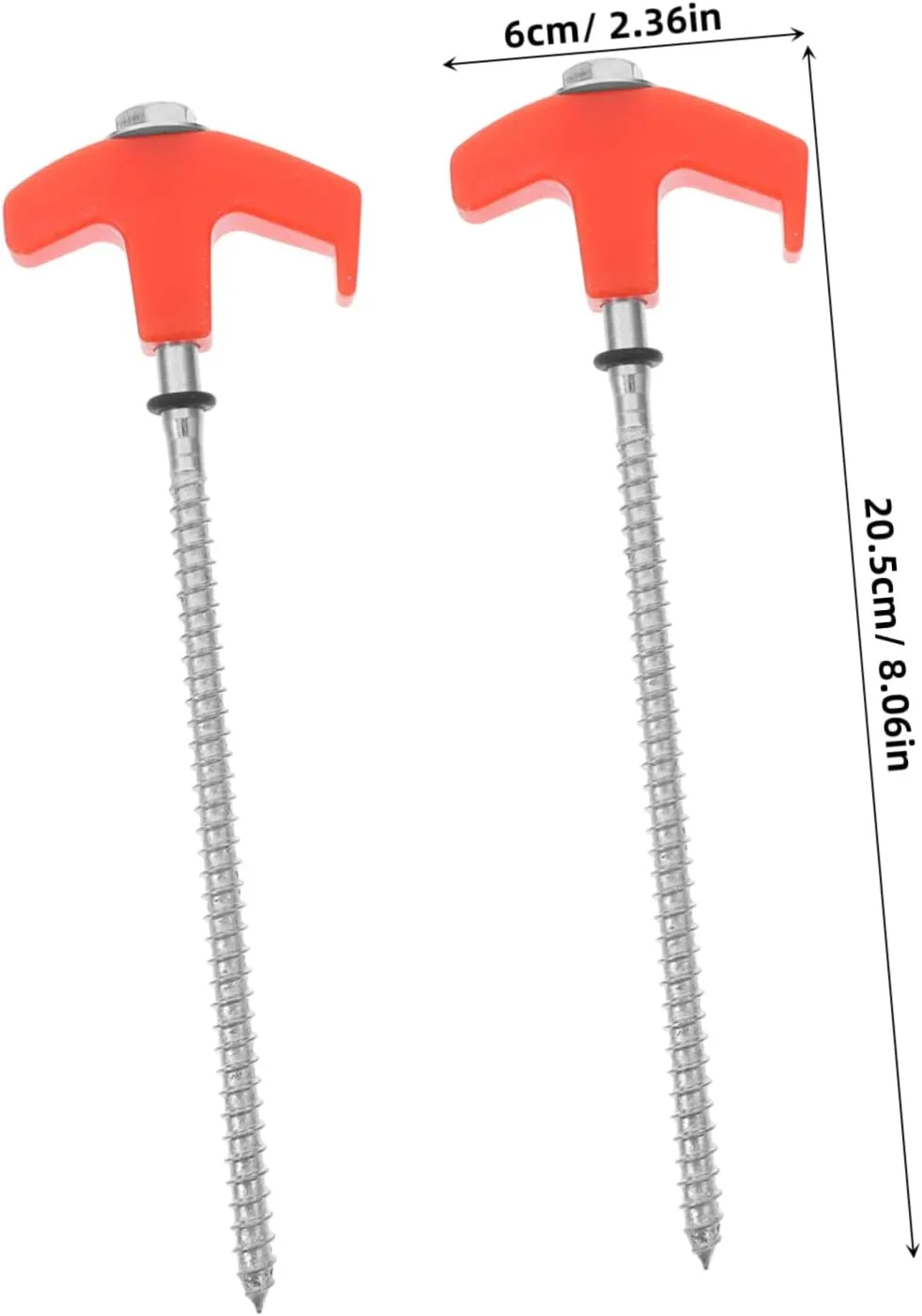 SUPVOX Outdoor Tent Stakes 4pcs Tent Ground Pegs Screw Anchors Heavy Duty Windproof