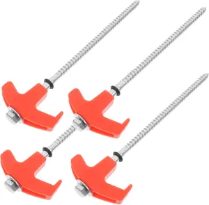 SUPVOX Outdoor Tent Stakes 4pcs Tent Ground Pegs Screw Anchors Heavy Duty Windproof