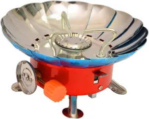 SUPVOX Portable Windproof Camping Stove Durable Metal Burner for Outdoor Cooking Picnic Use Self Driving Tours and Family Activities Compact Design for