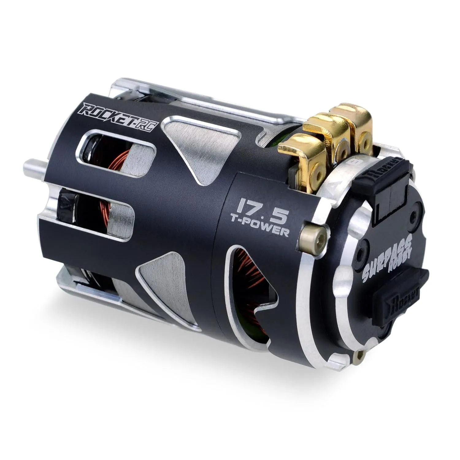 Surpass Hobby Outlaw 540 V5R Sensored Brushless Motor,3000KV Competition Level Motor with Shaft 3.175 Use for 1:10 RC Racing Car (17.5T)
