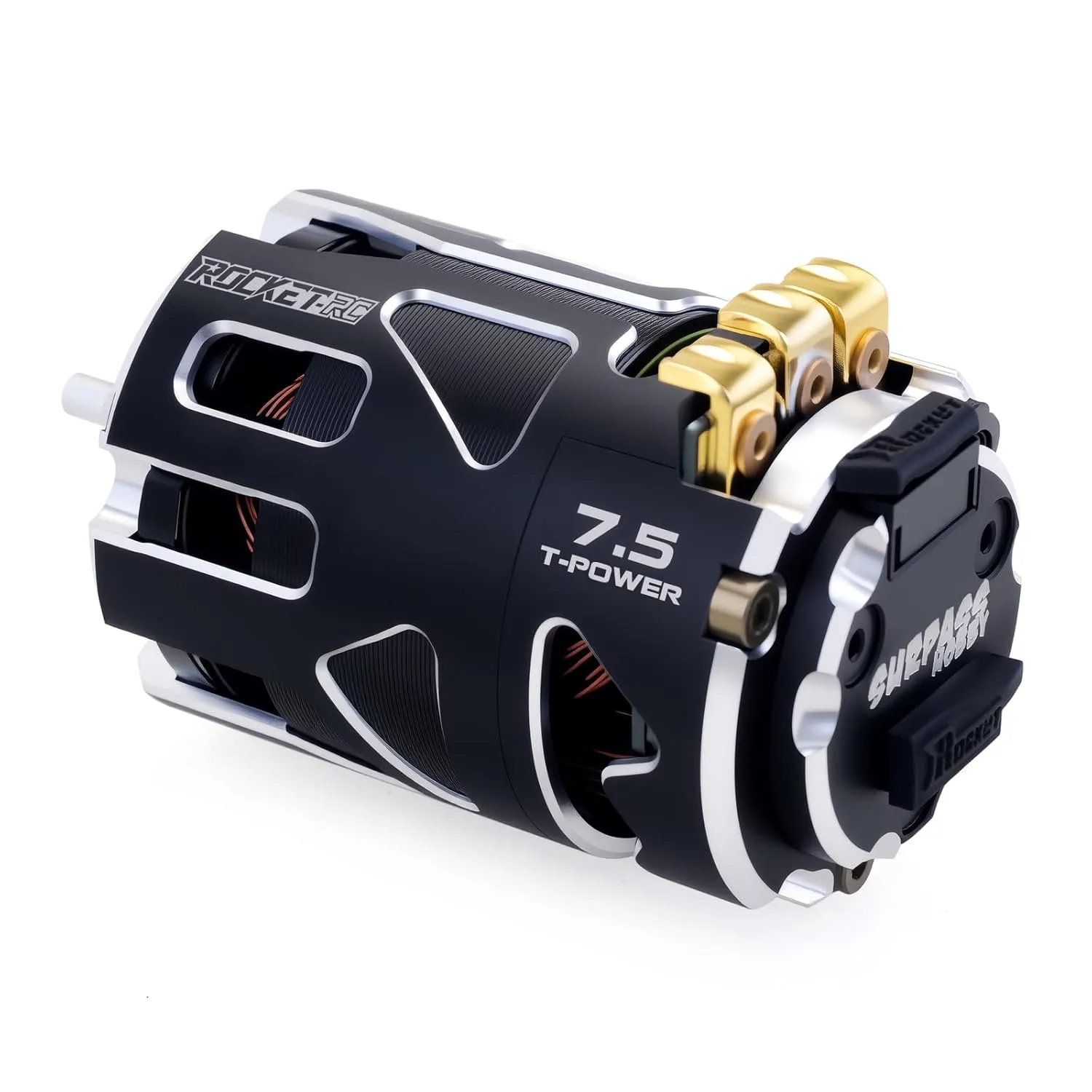 Surpass Hobby Rocket RC 540 V5R Sensored Brushless Motor Competition Level Motor with Shaft 3.175 Use for 1:10 RC Racing Car/Truck（Modified 7.5T）