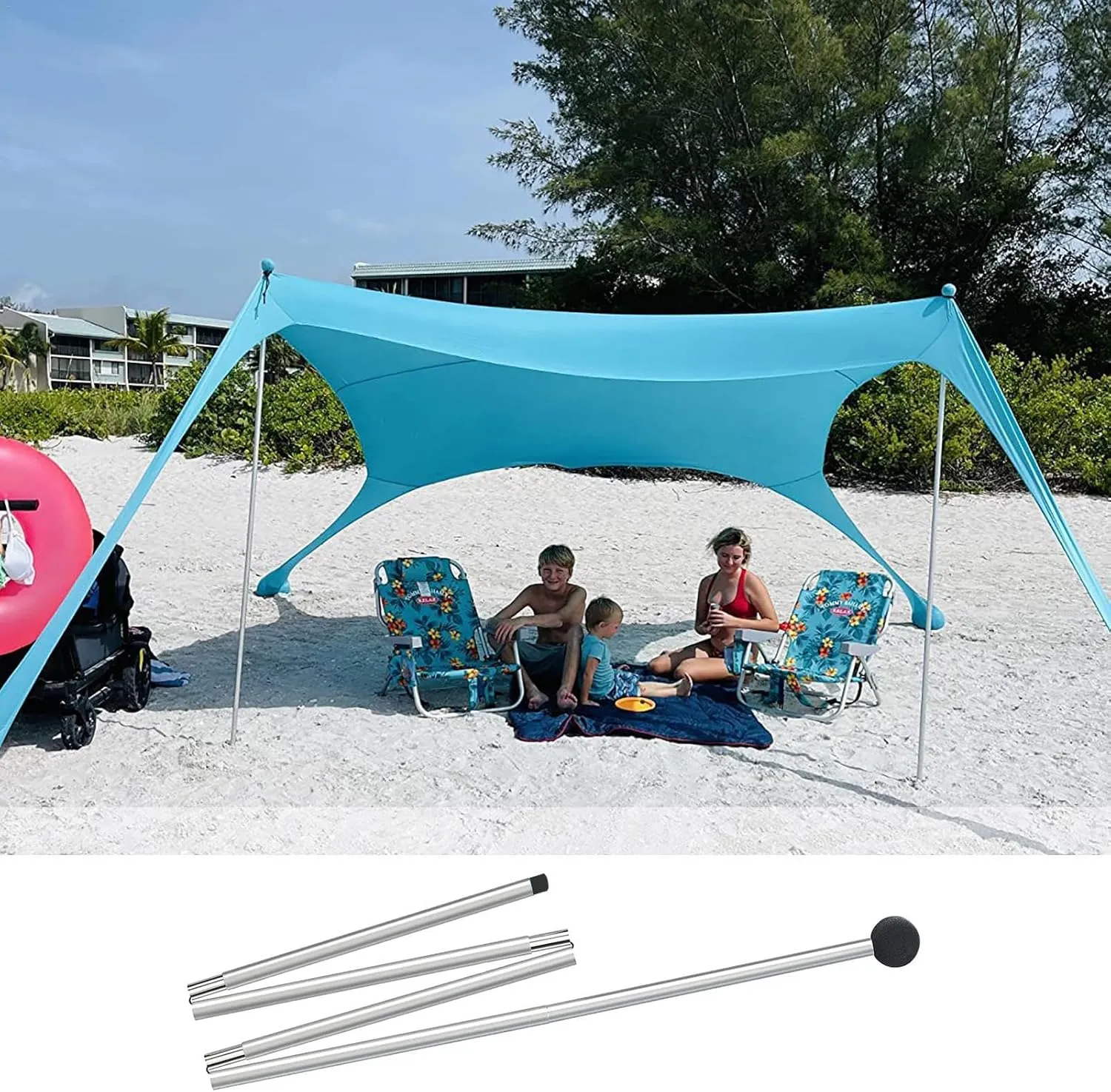 Tarp Poles Heavy Duty | Camping Tent Tarps Poles | Lightweight Portable Tent Poles, Tent Poles Replacement, Sturdy Tent Poles Steel Rods for Hiking, Backpacking, Fishing